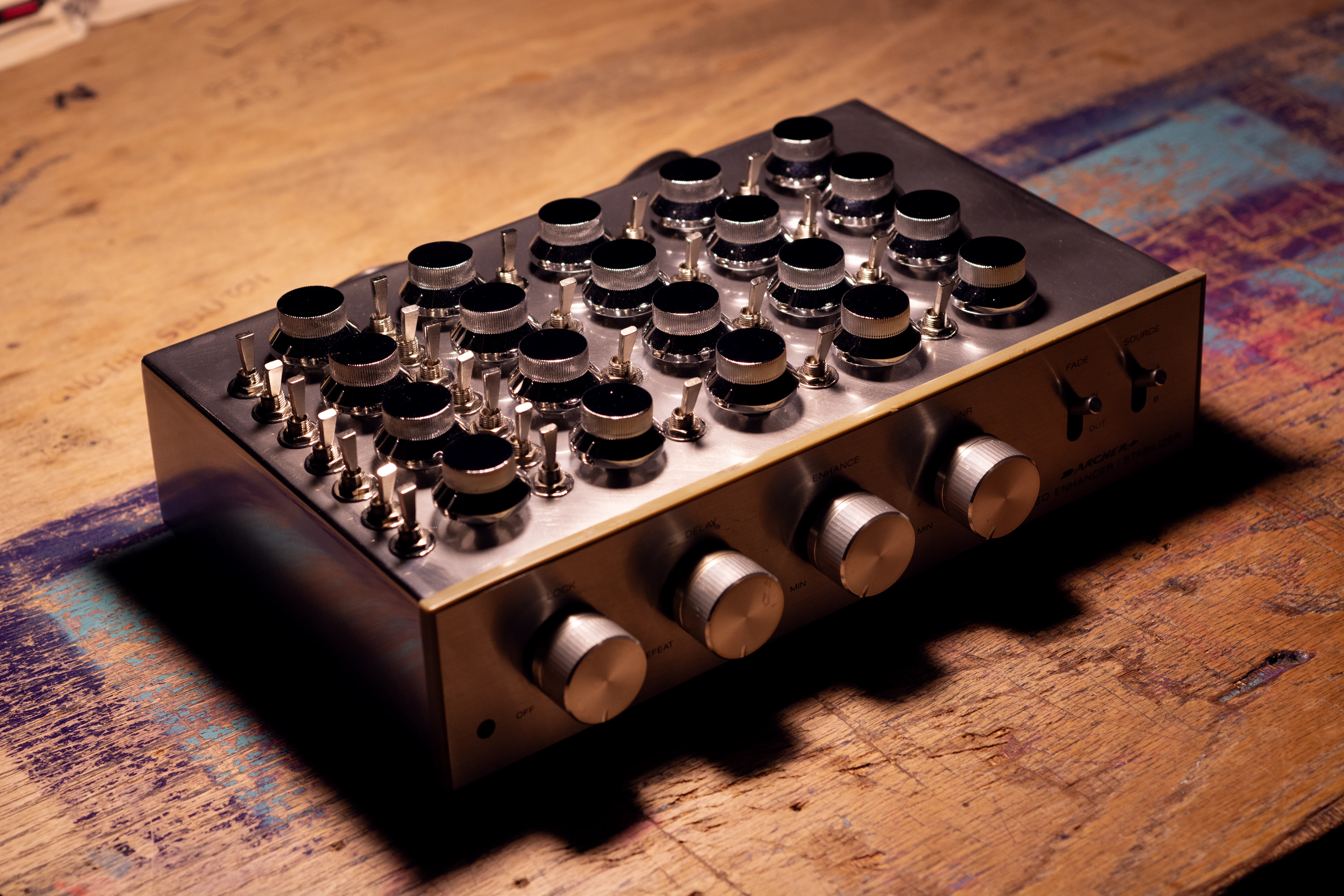 Quicksilver, a feature-rich circuit-bent analog video glitch instrument with fuzzy, distorted colour textures
